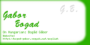 gabor bogad business card